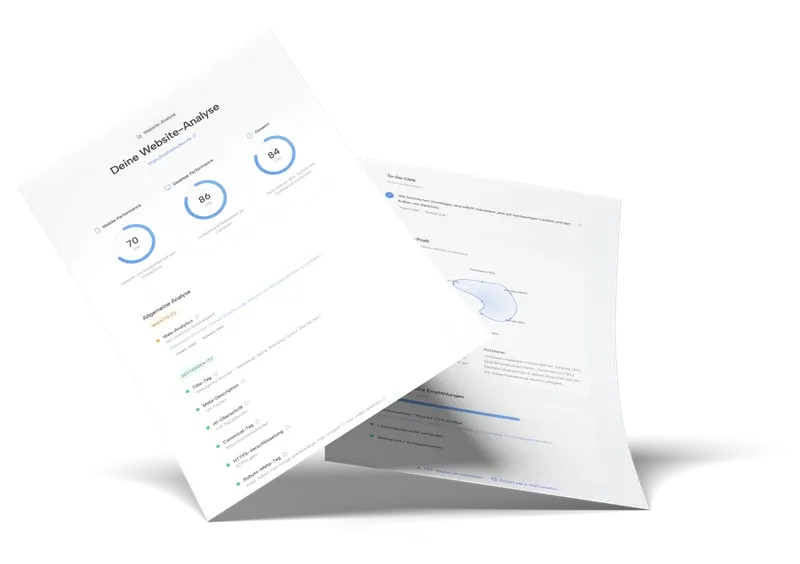 Website-Check PDF Report Vorschau