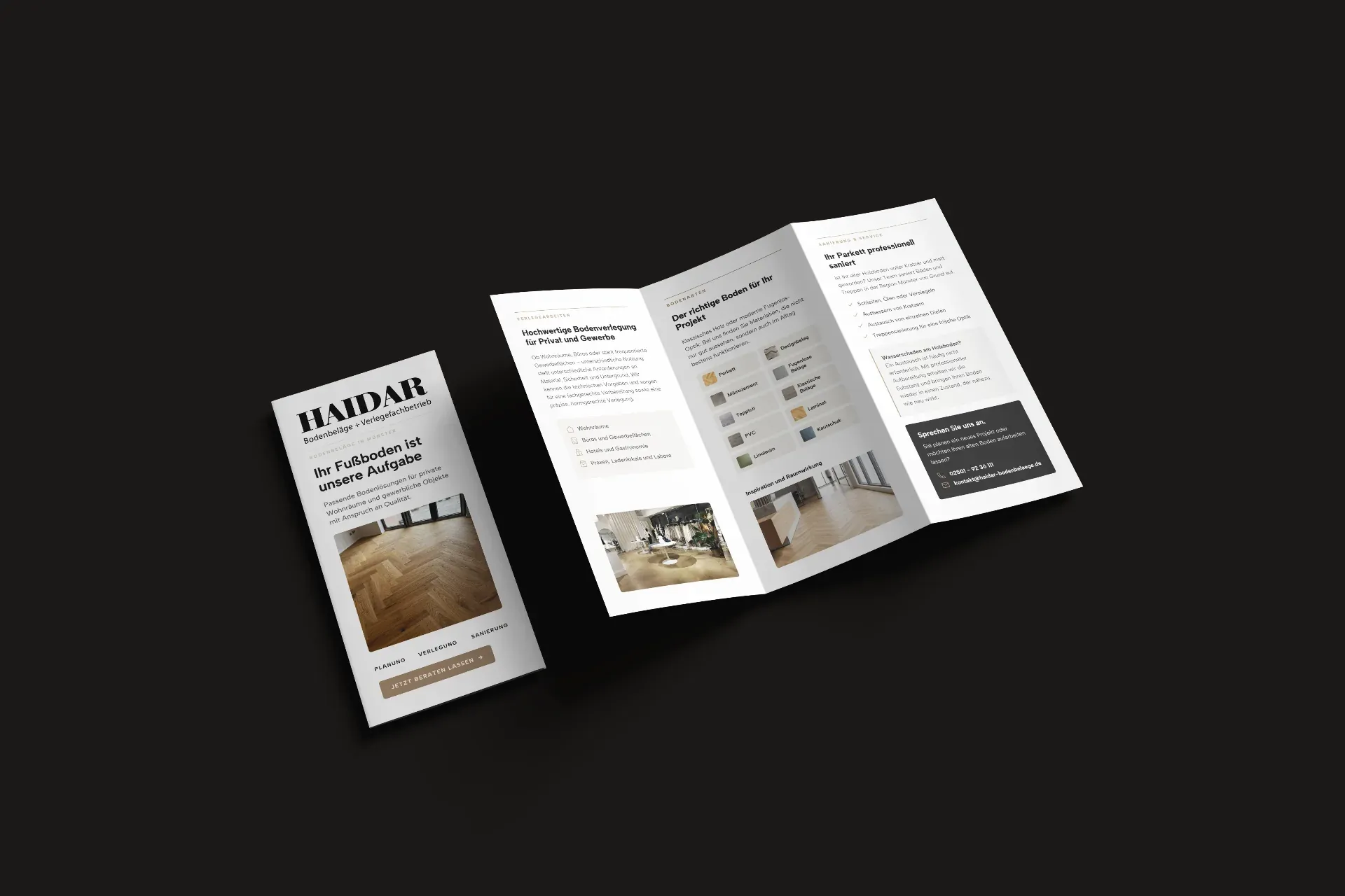 HAIDAR Bodenbeläge – Messeauftritt – Marketing von Systra Studios